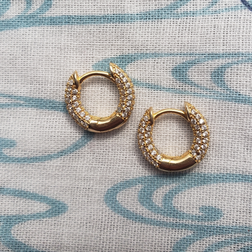 Gold Huggies Hoops